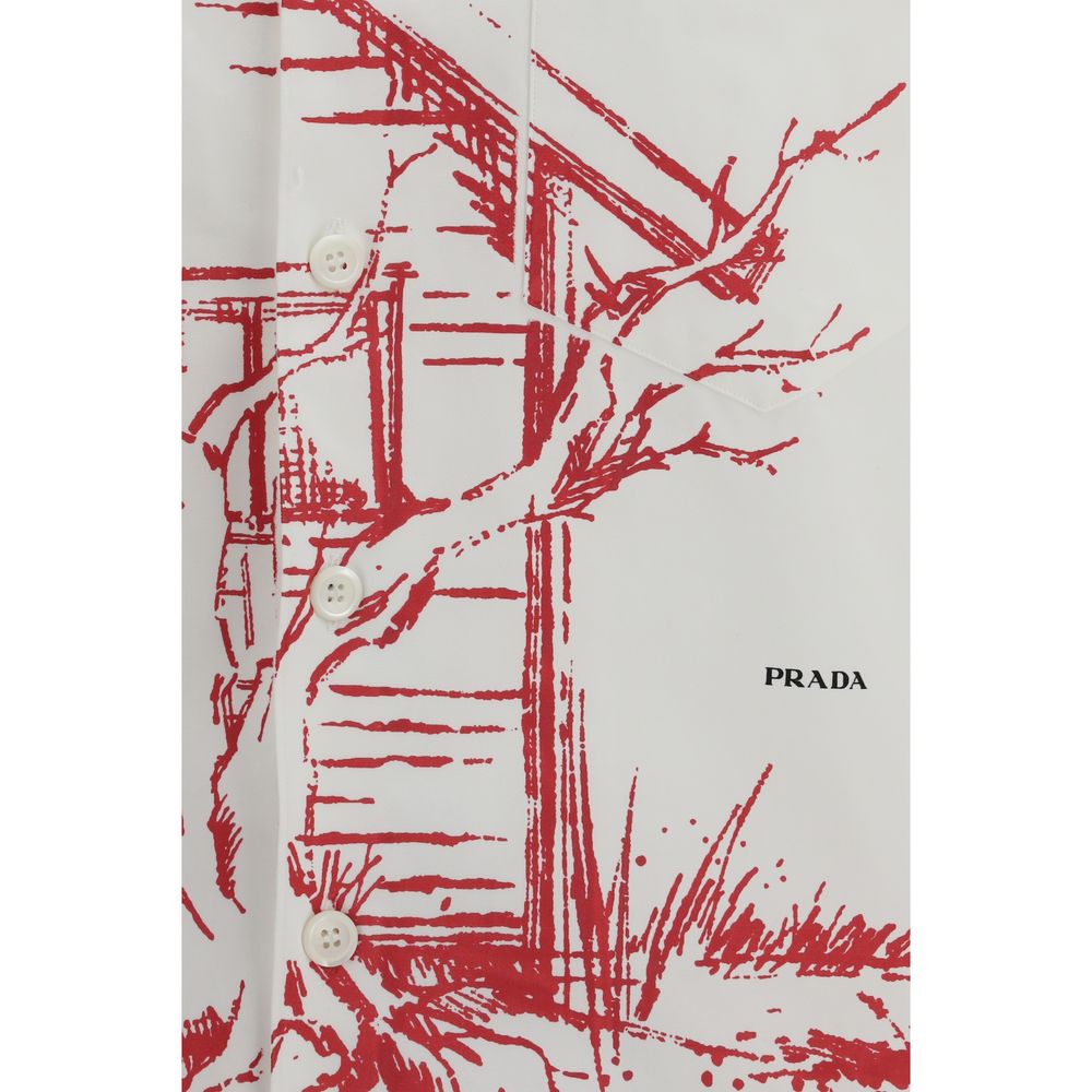 Discover the Prada White Cotton Shirt, a luxurious blend of retro charm and modern sophistication, crafted from 100% cotton for effortless elegance and style.