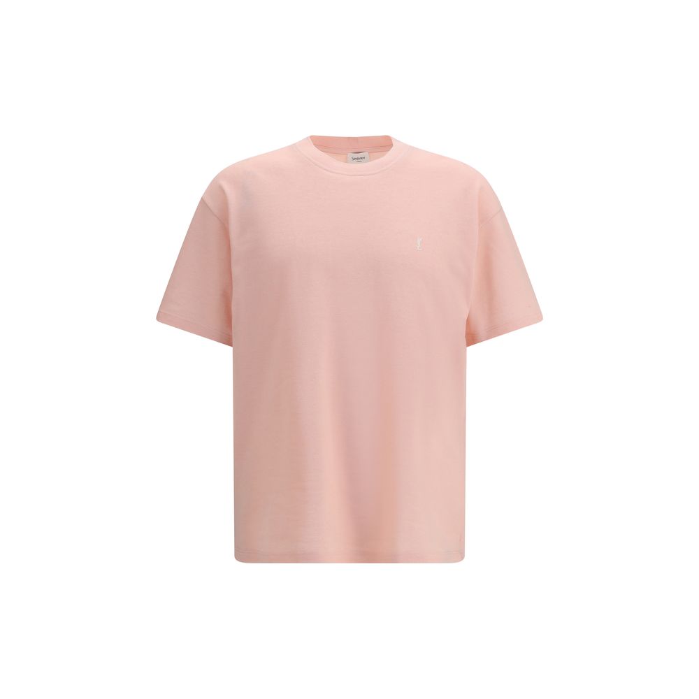 Elevate your wardrobe with the Saint Laurent Multicolor Cotton T-Shirt, crafted in luxurious piqué fabric, merging sophistication and comfort for the discerning individual.