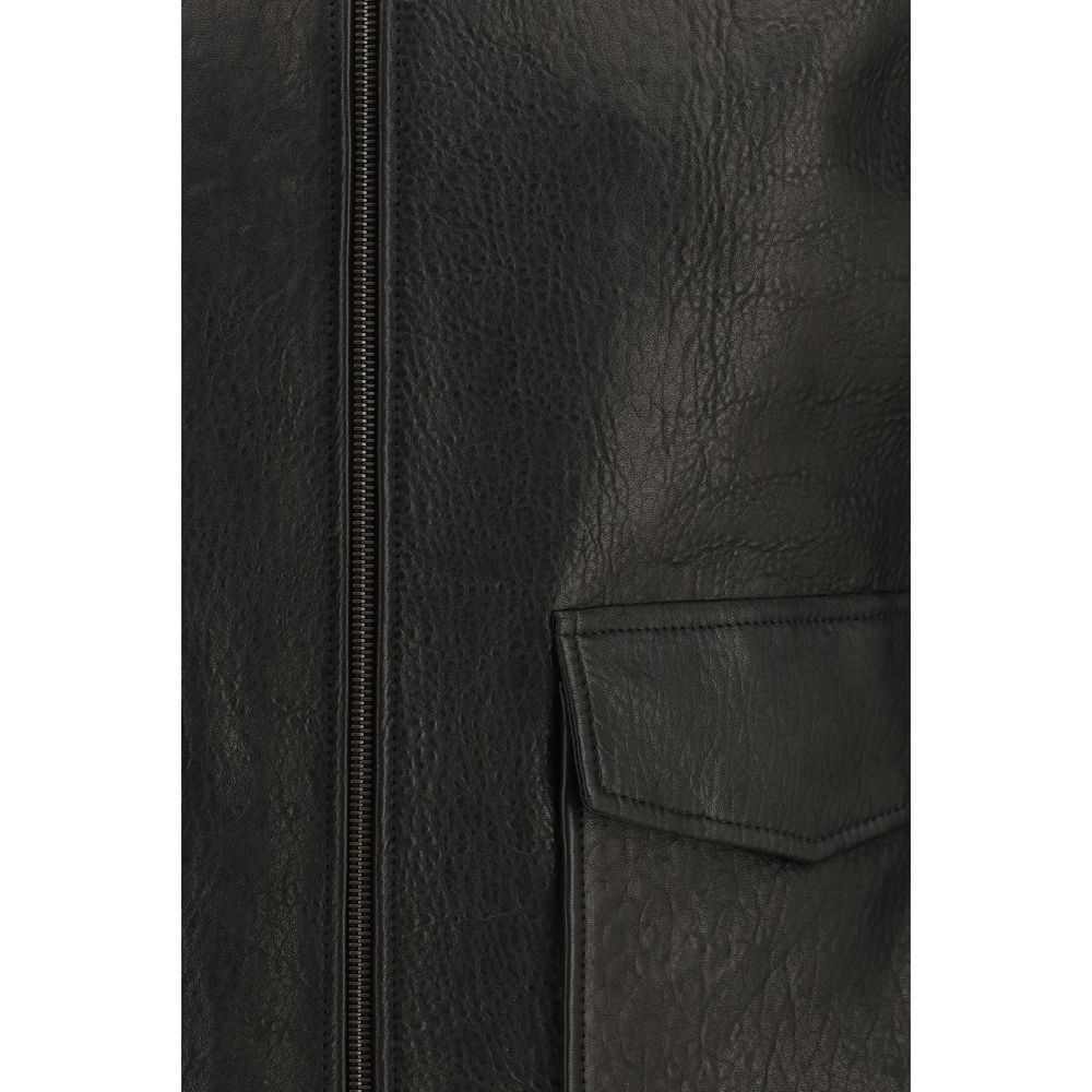 Discover the Saint Laurent Black Leather Jacket, a masterpiece of 100% lamb leather from the SS26 collection, embodying timeless elegance and sophisticated allure.