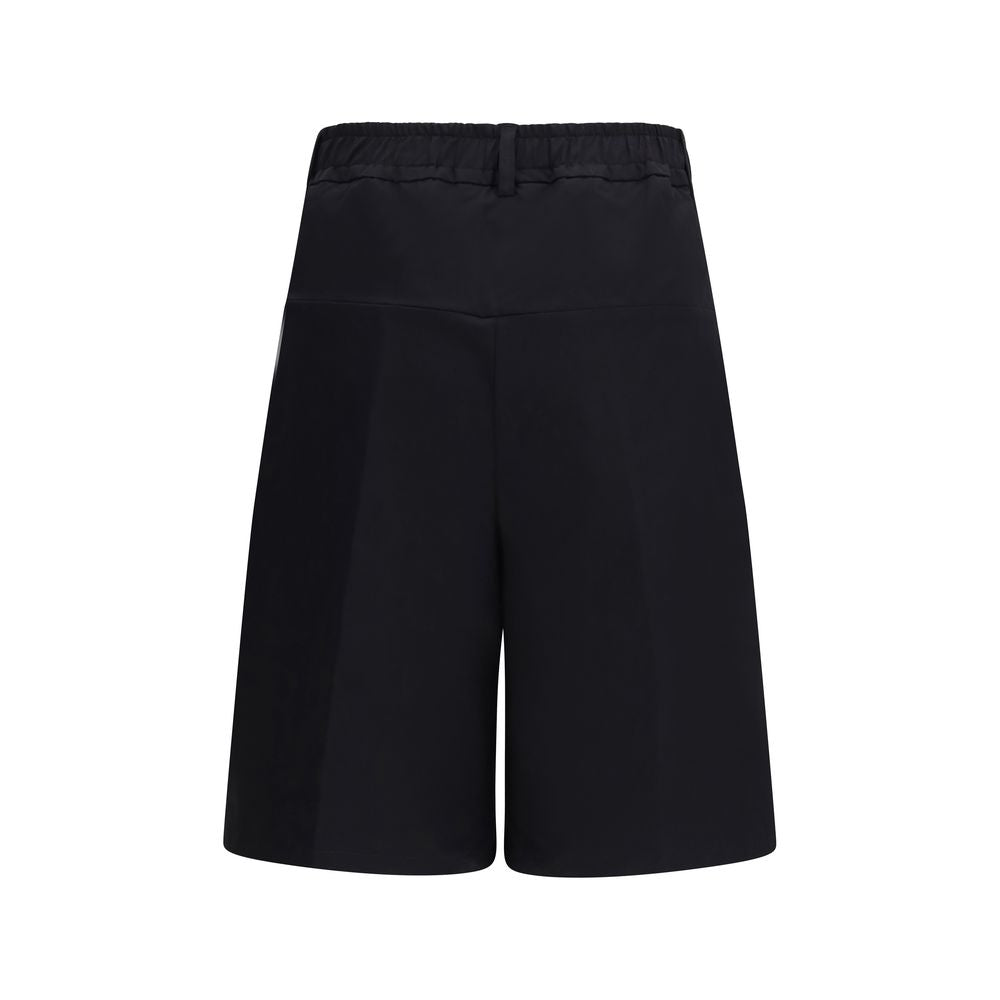 GCDS Black Cotton Bermuda Shorts - Luxurious Wardrobe Essential