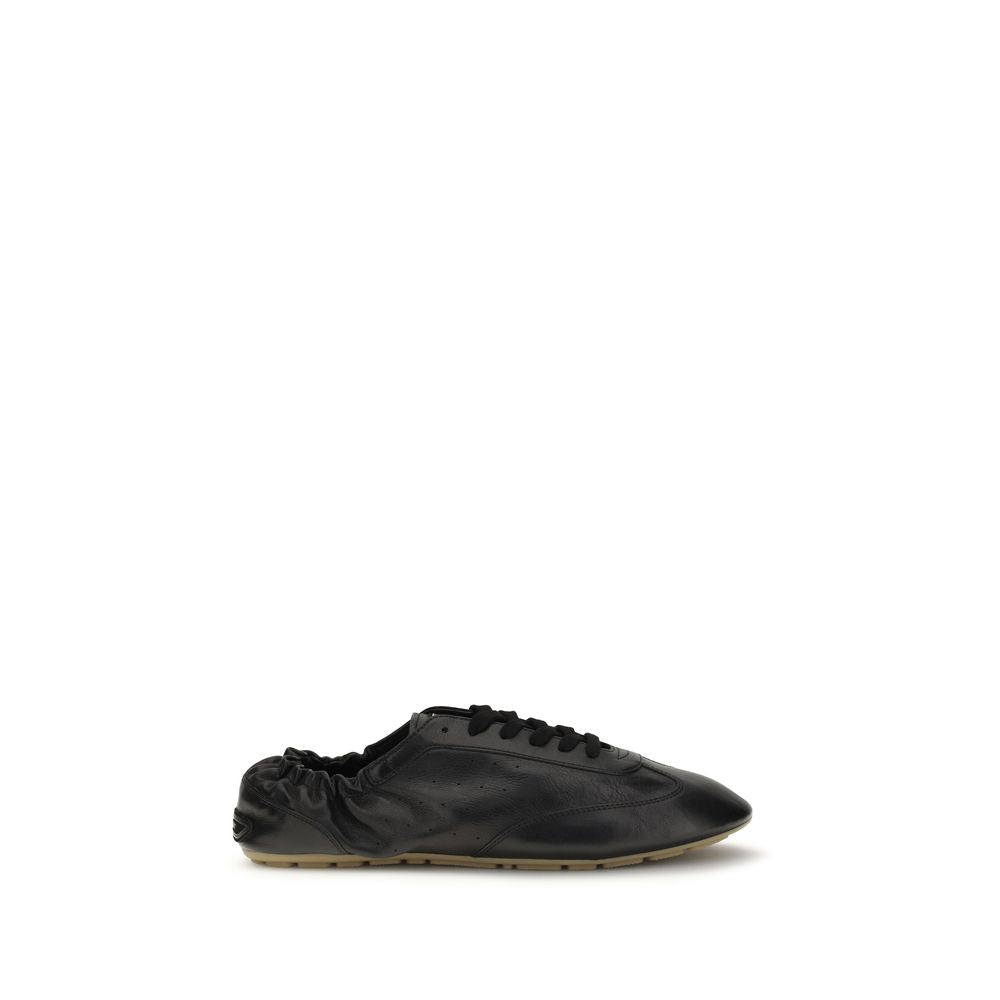 Saint Laurent Black Calf Leather Athletic Sneakers - Luxury Redefined