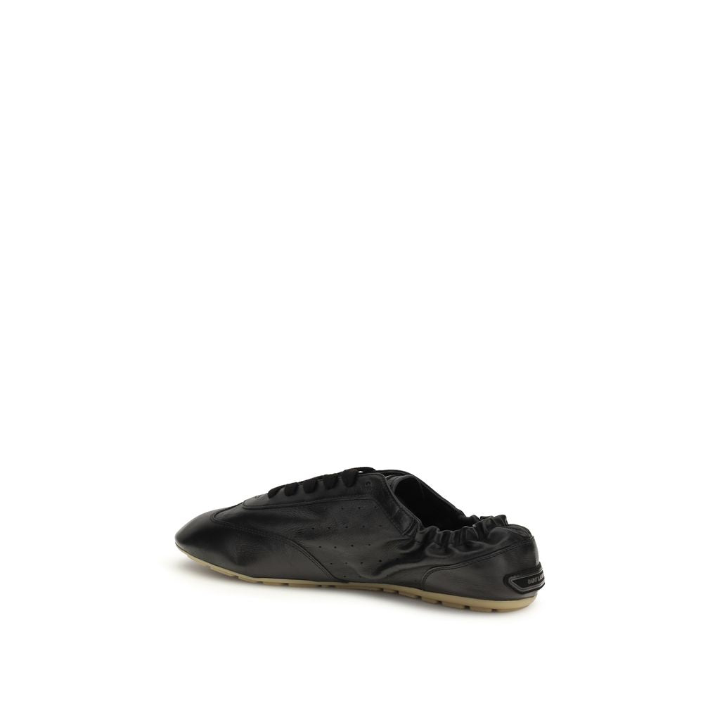 Saint Laurent Black Calf Leather Athletic Sneakers - Luxury Redefined