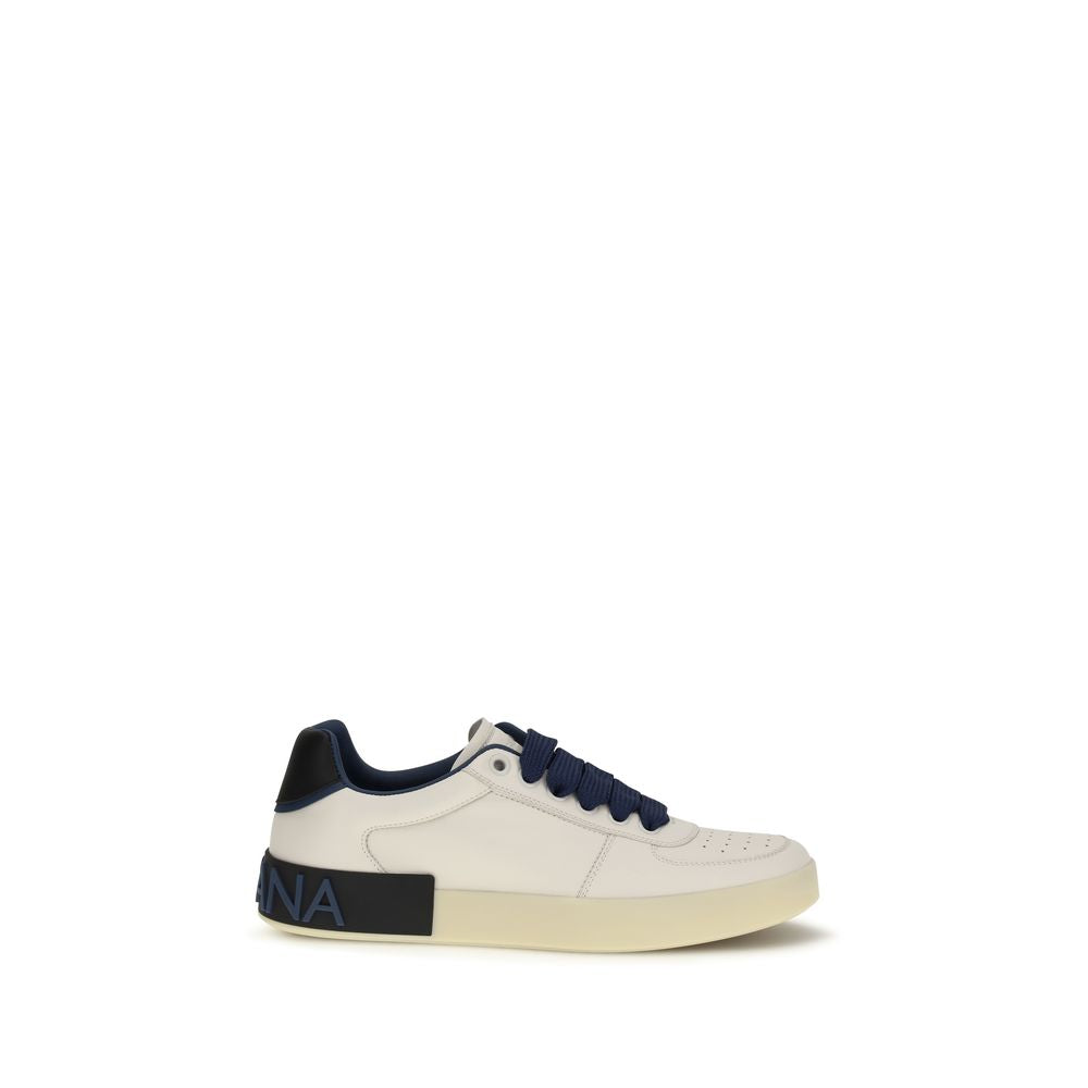Dolce & Gabbana Multicolor Calf Leather Low Top Sneakers