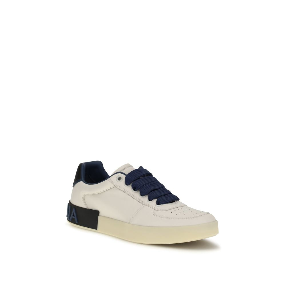 Dolce & Gabbana Multicolor Calf Leather Low Top Sneakers