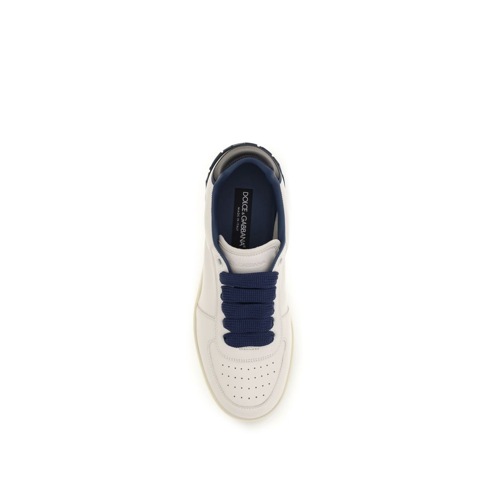 Dolce & Gabbana Multicolor Calf Leather Low Top Sneakers