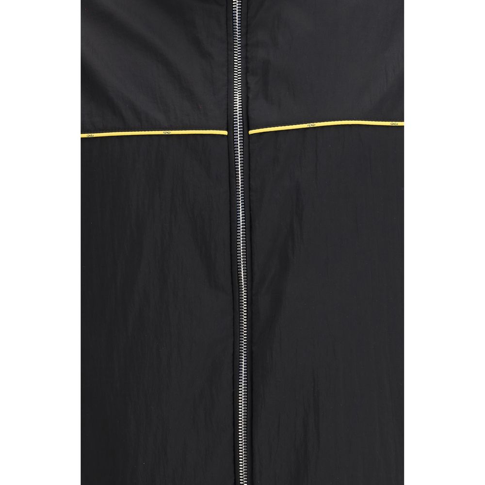 Fendi Black Polyamide Shell Jacket - Luxury Windbreaker Elegance