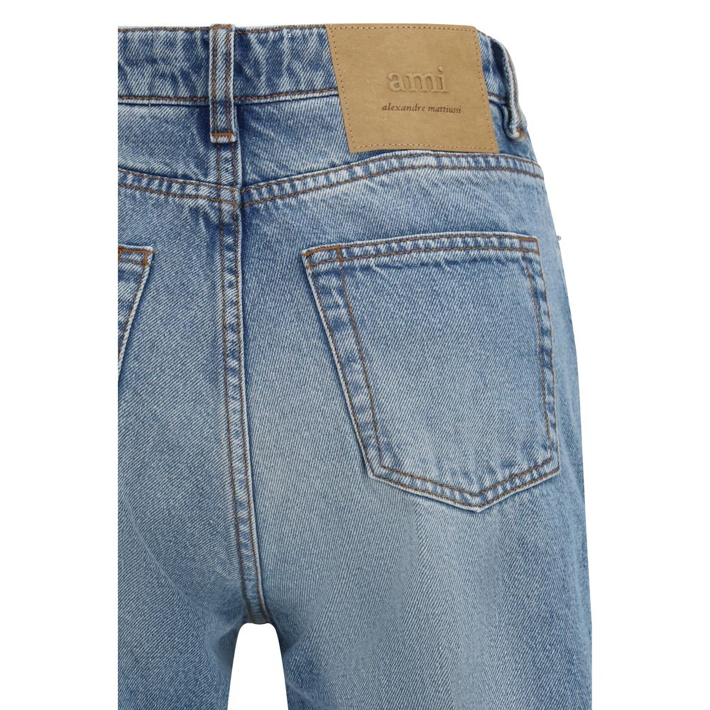Elevate your style with AMI Paris Blue Cotton Flared Jeans from the SS26 collection, crafted in luxurious cotton for timeless elegance and effortless sophistication.