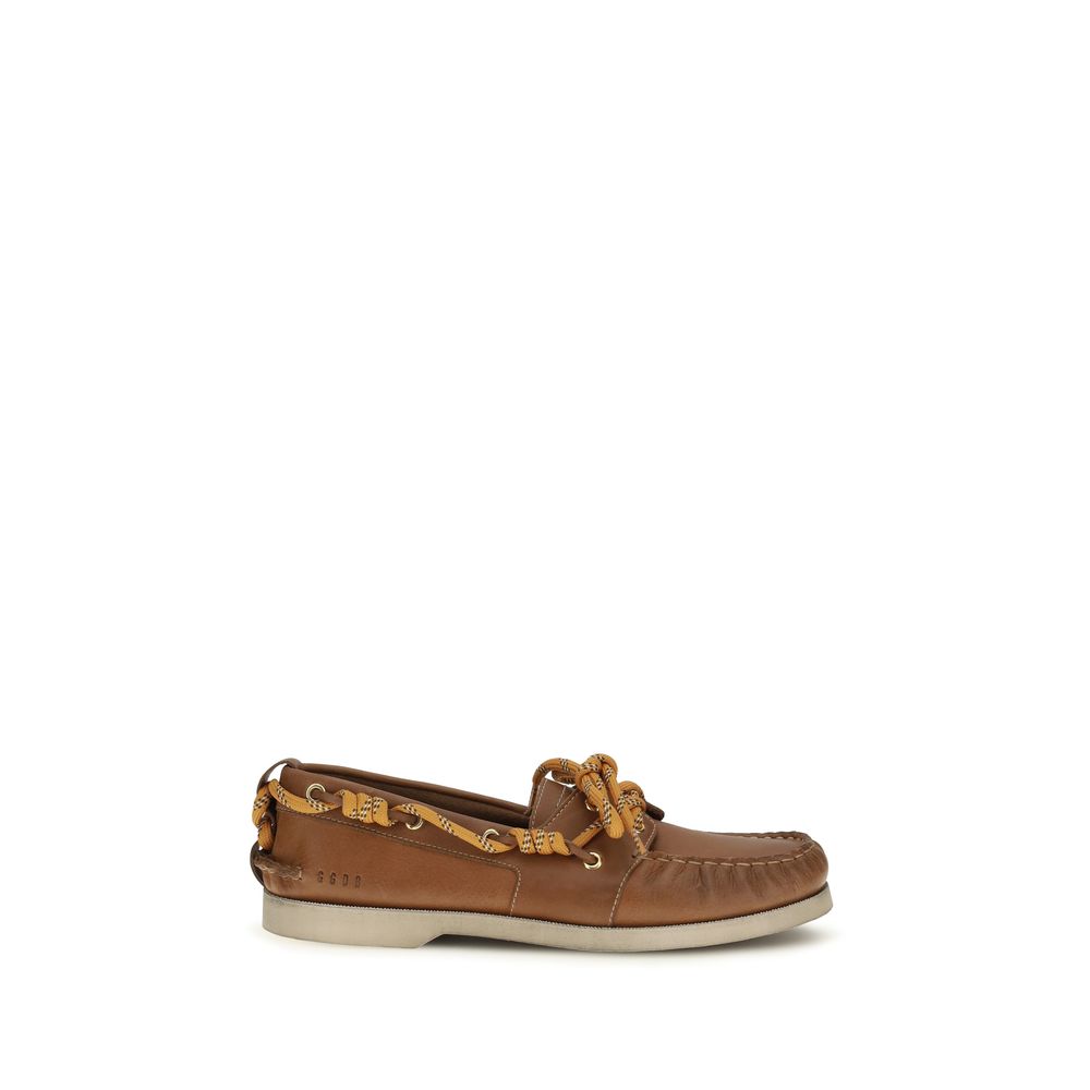 Golden Goose Brown Calf Leather Bos Taurus Slip-On Loafers - Artisanal Luxury