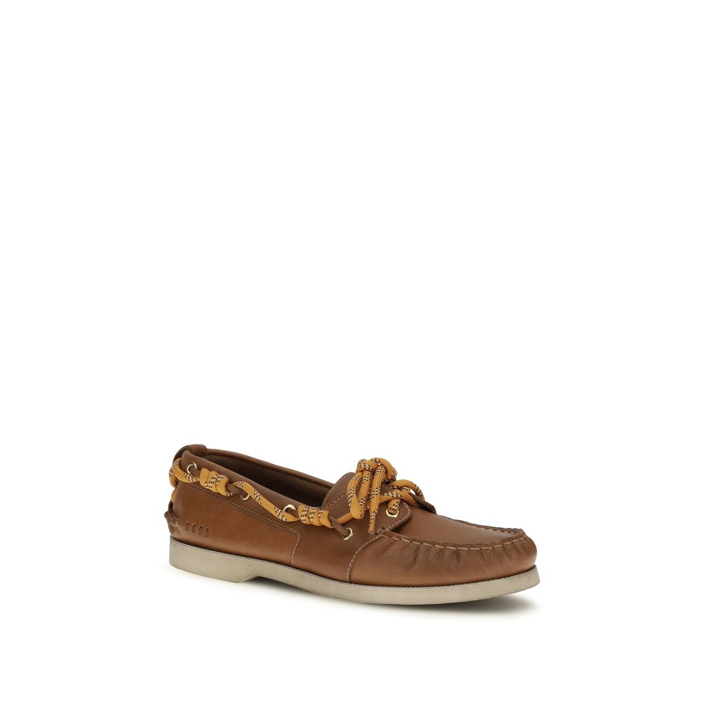 Golden Goose Brown Calf Leather Slip-On Loafers - Artisanal Luxury