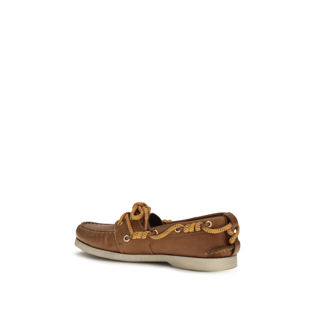 Golden Goose Brown Calf Leather Bos Taurus Slip-On Loafers - Artisanal Luxury