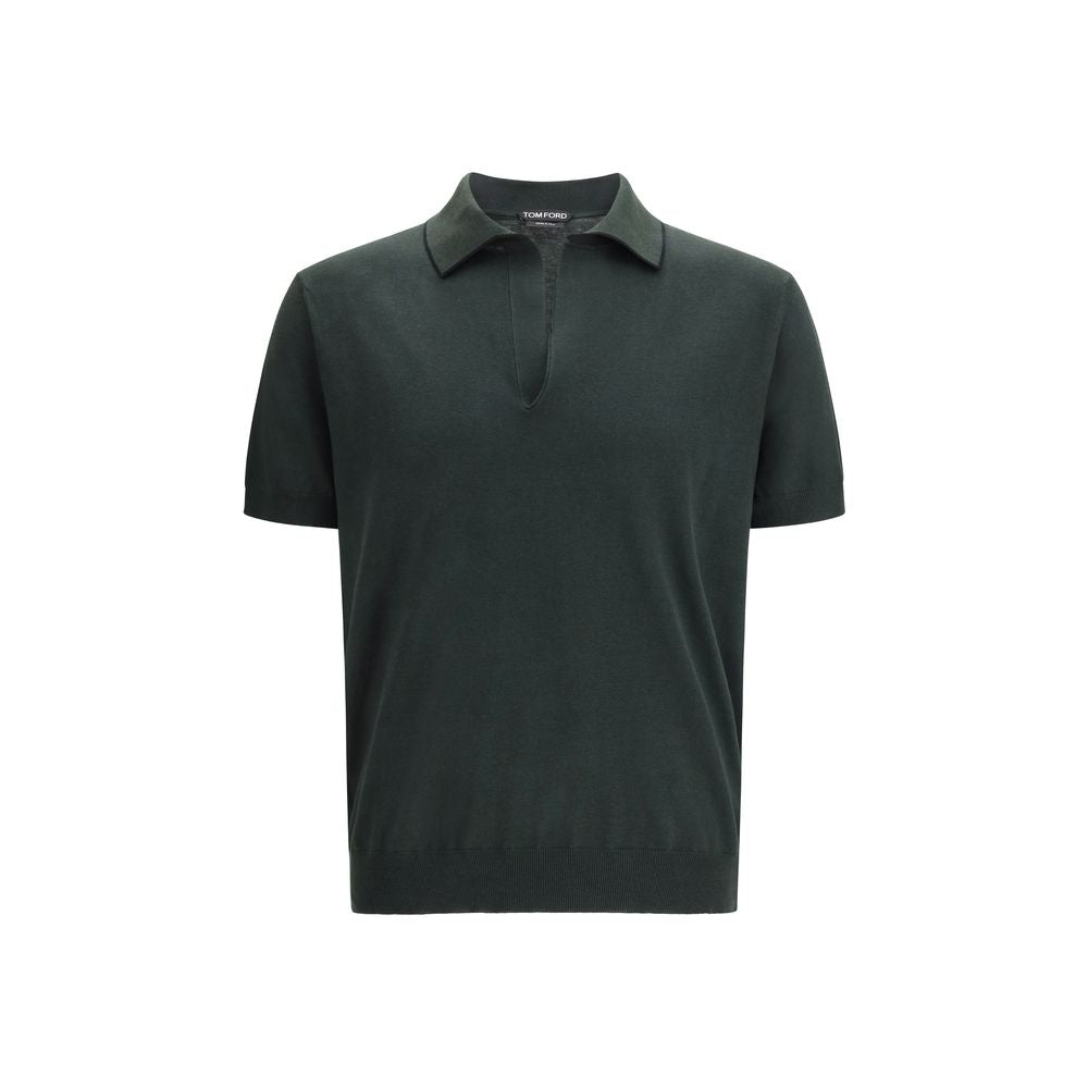 Elevate your wardrobe with the Tom Ford Bicolor Cotton Polo Shirt, a luxurious blend of cotton and silk, embodying refined craftsmanship and timeless sophistication.