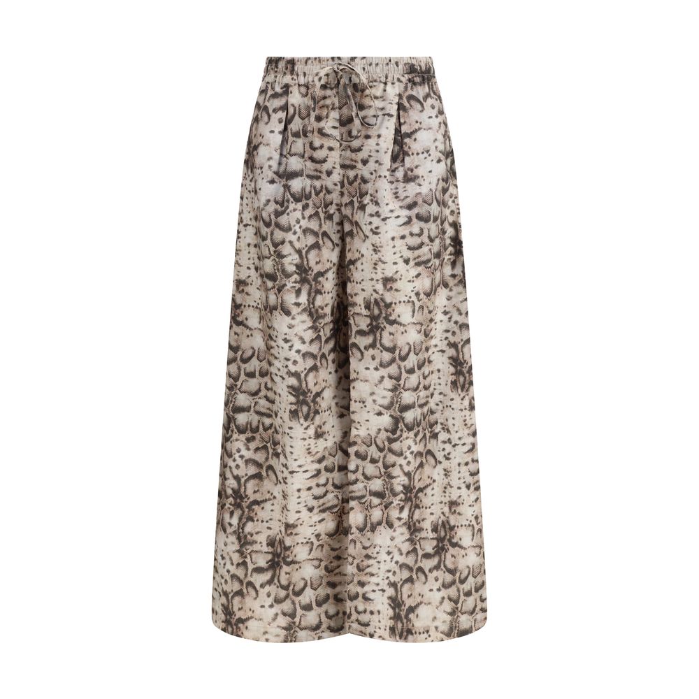 PINKO Gussola Wide-Leg Pants in Luxurious Python Print