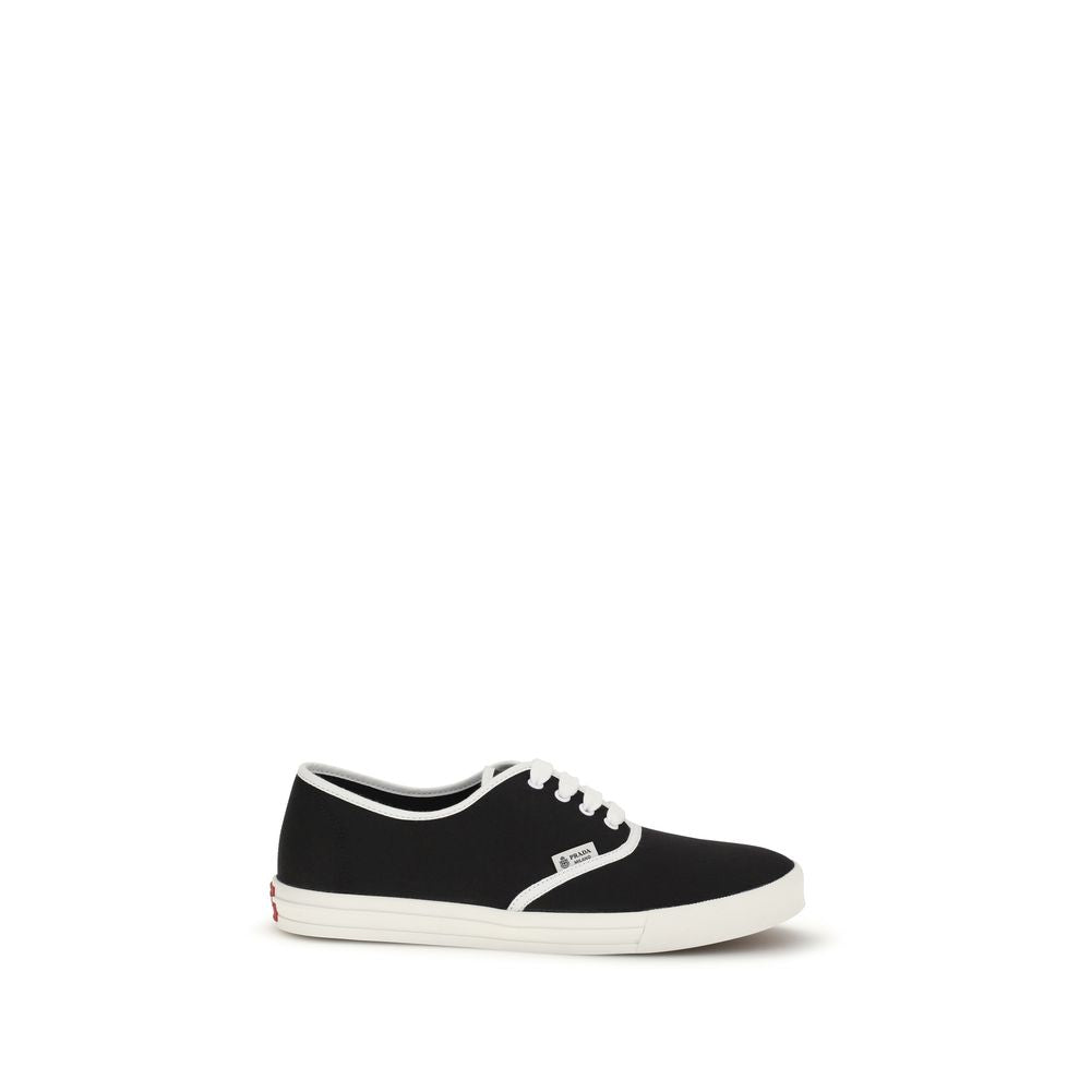 Prada Black Cotton Low Top Sneakers - Timeless Luxury Footwear