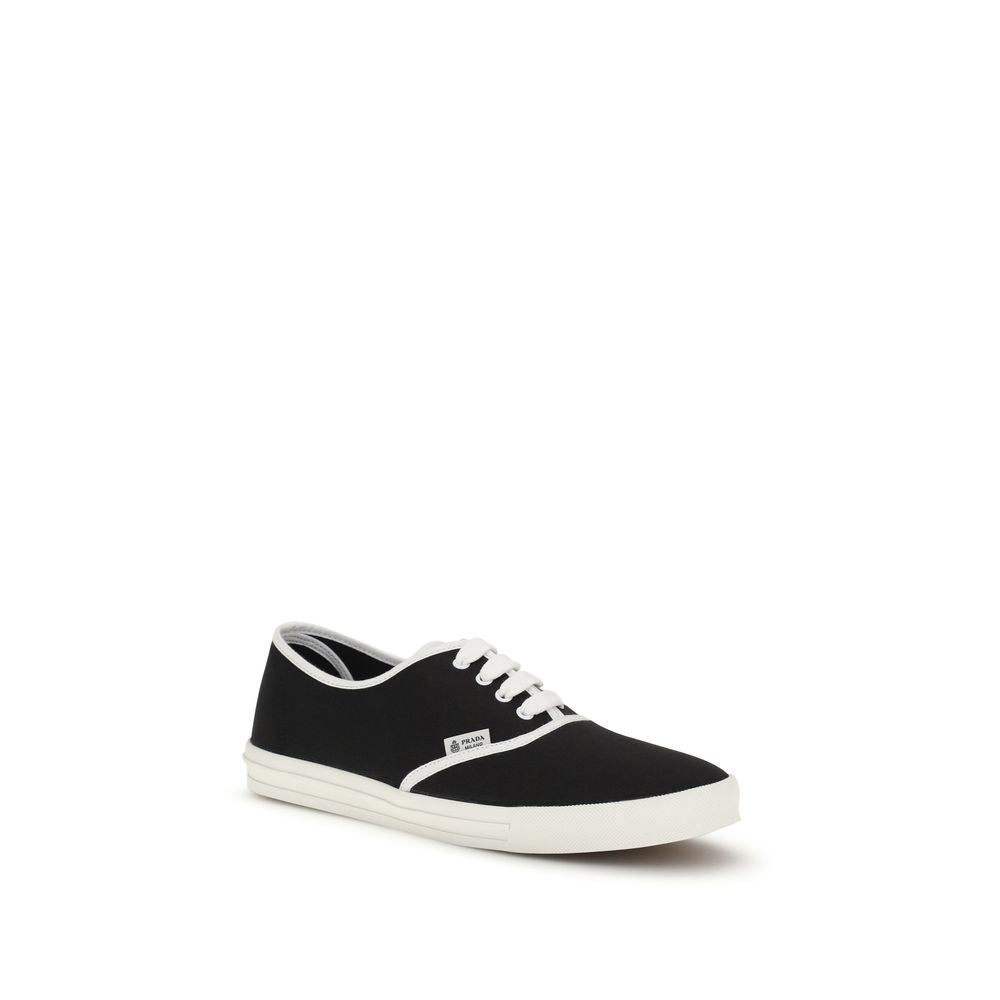 Prada Black Cotton Low Top Sneakers - Luxury Footwear Redefined