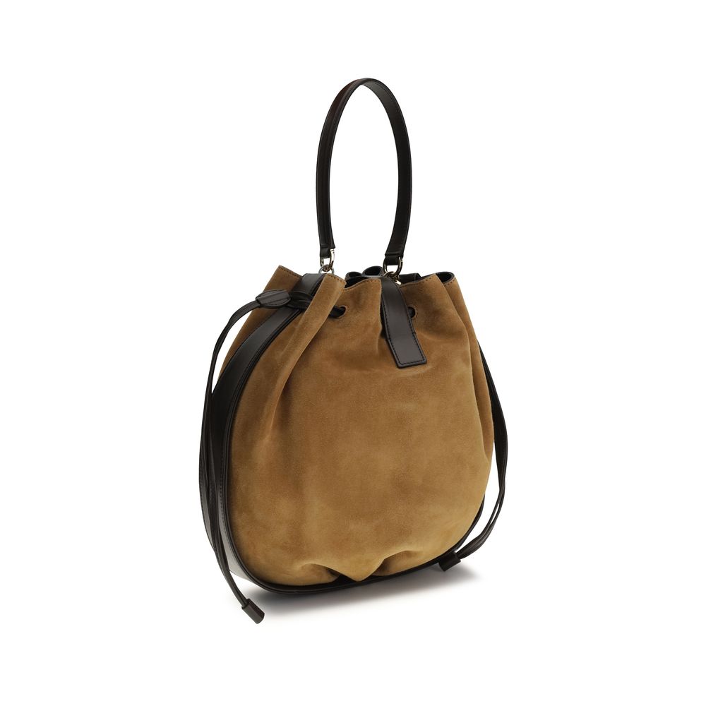 Ferragamo Brown Calf Leather Bos Taurus Shoulder Bag - Urban Elegance