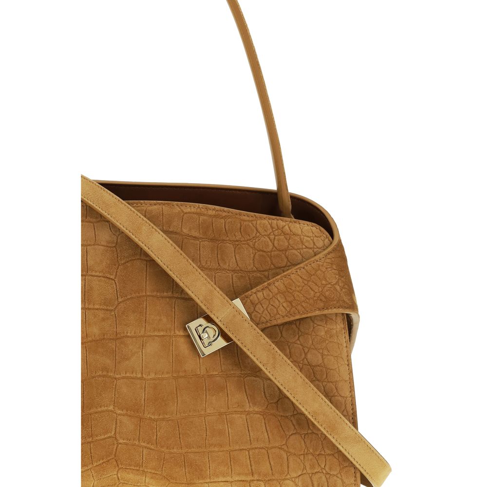 Elevate your style with the Ferragamo Beige Goatskin Shoulder Bag from the SS26 collection, a luxurious blend of artisanal craftsmanship and timeless elegance.