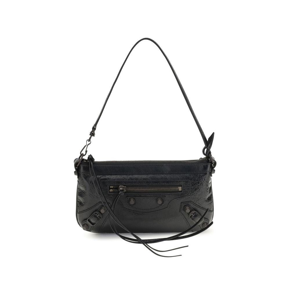 Balenciaga Black Lamb Ovis Aries Shoulder Bag - Artisanal Luxury