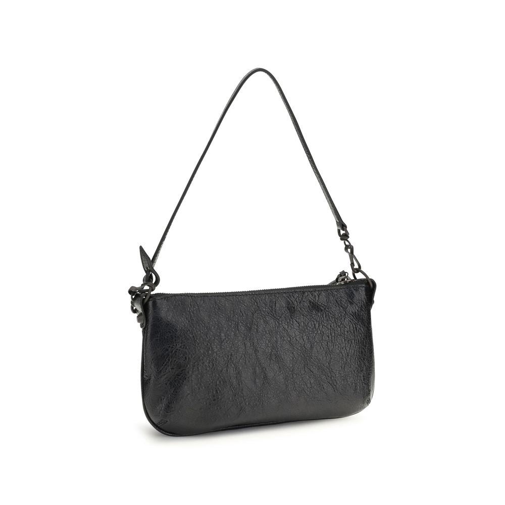 Balenciaga Black Lamb Ovis Aries Shoulder Bag - Artisanal Luxury