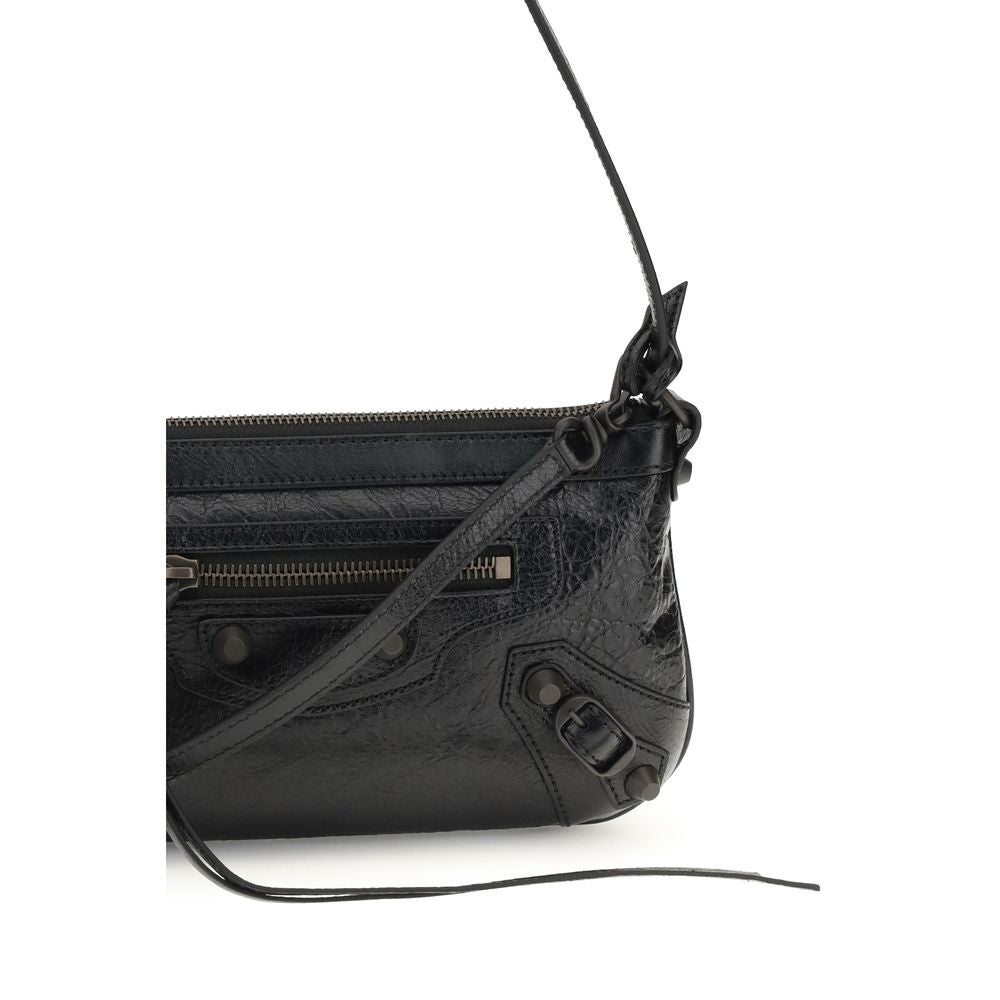 Balenciaga Black Lamb Ovis Aries Shoulder Bag - Artisanal Luxury