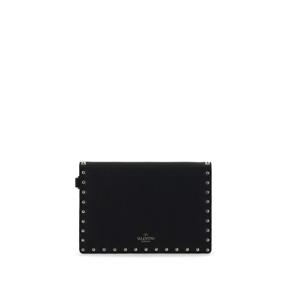 Valentino Garavani Black Calf Leather Bos Taurus Accessories