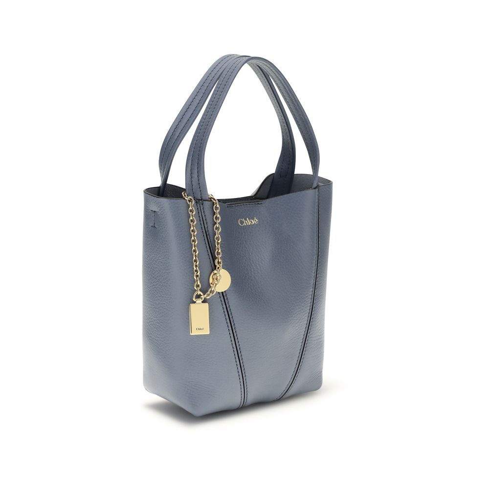 Chloé Blue Calf Leather Bos Taurus Shoulder Bag - Artisanal Luxury