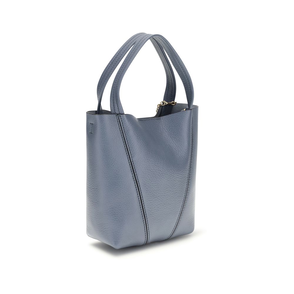 Chloé Blue Calf Leather Bos Taurus Shoulder Bag - Artisanal Luxury