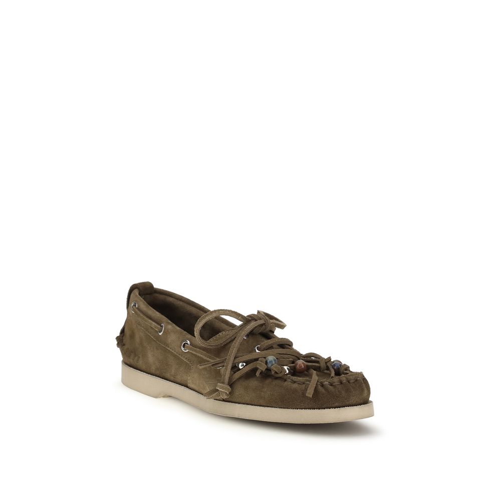 Golden Goose Bicolor Calf Leather Slip-On Loafers - Luxury Elegance