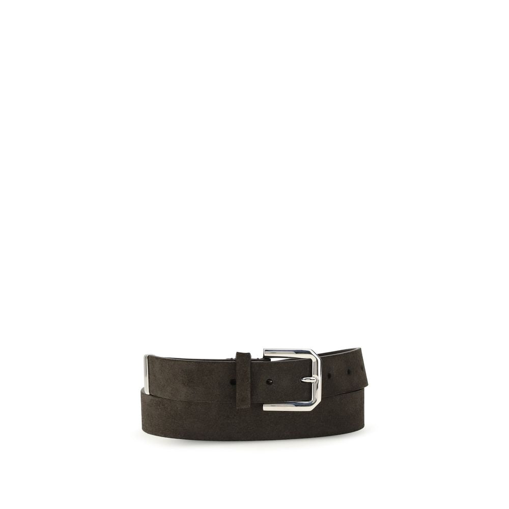 Brunello Cucinelli Black Calf Leather Bos Taurus Regular Belt