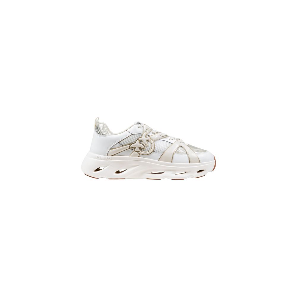 PINKO White Leather Athletic Sneakers - Timeless Luxury Footwear