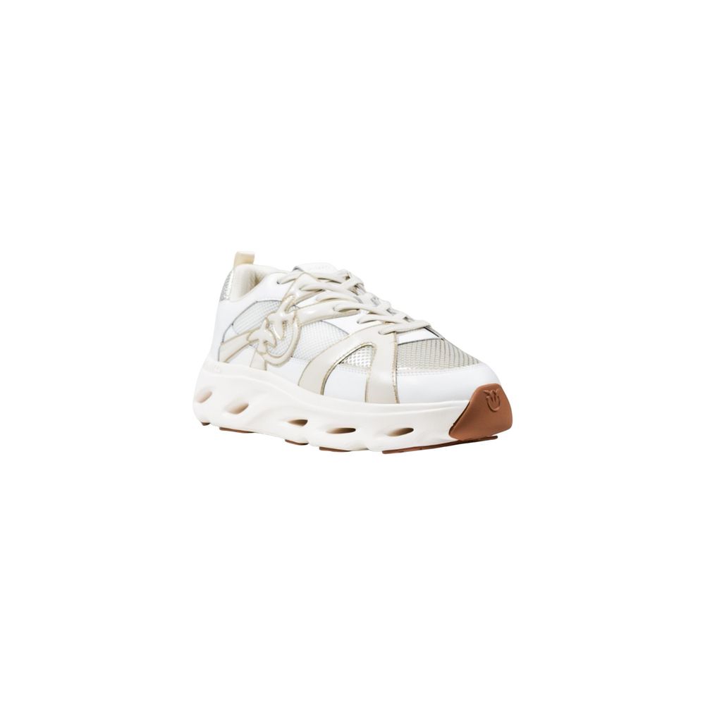 PINKO White Leather Athletic Sneakers - Elevate Your Elegance