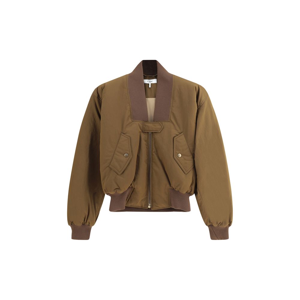 Chloé Brown Polyester Bomber