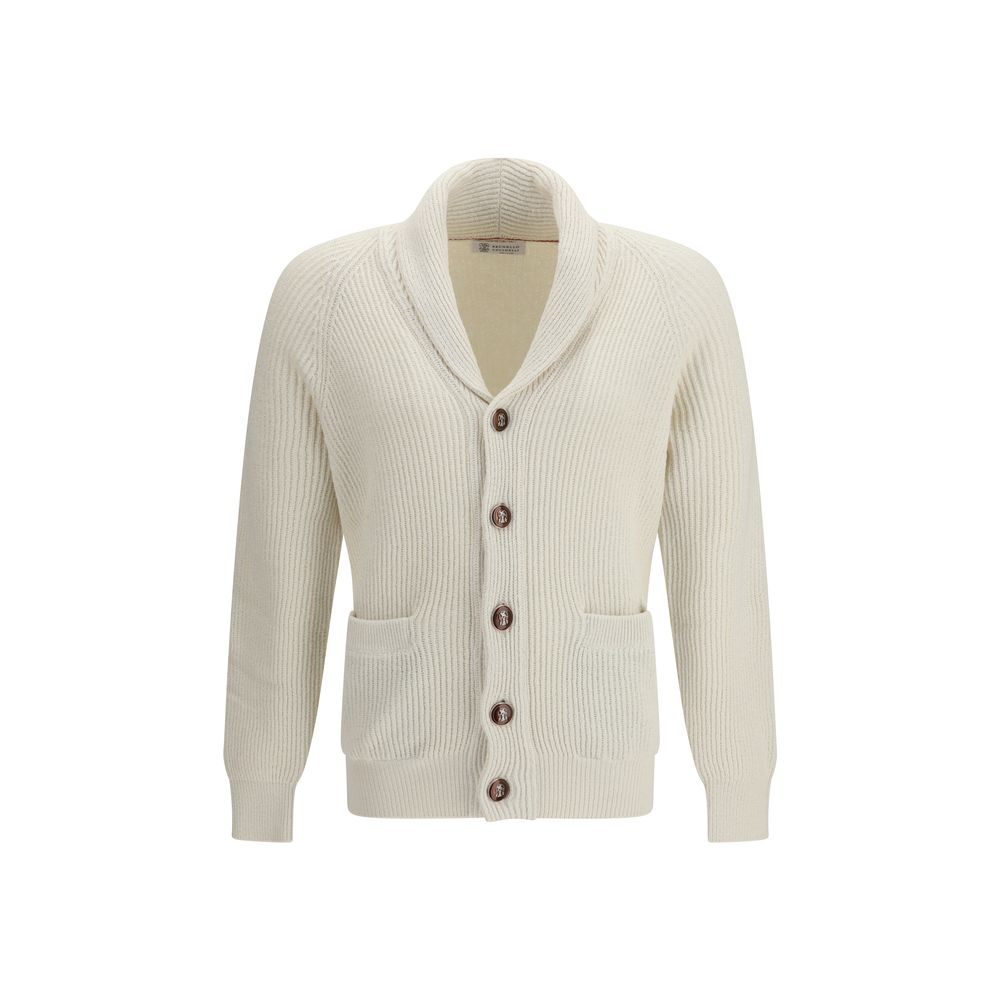 Brunello Cucinelli Beige Cotton Cardigan - Timeless Elegance