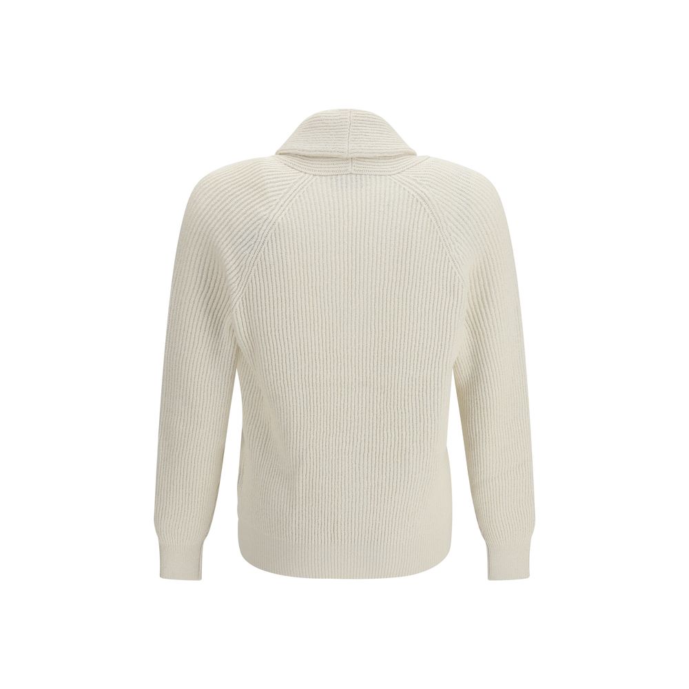 Brunello Cucinelli Beige Cotton Cardigan - Timeless Luxury Elegance