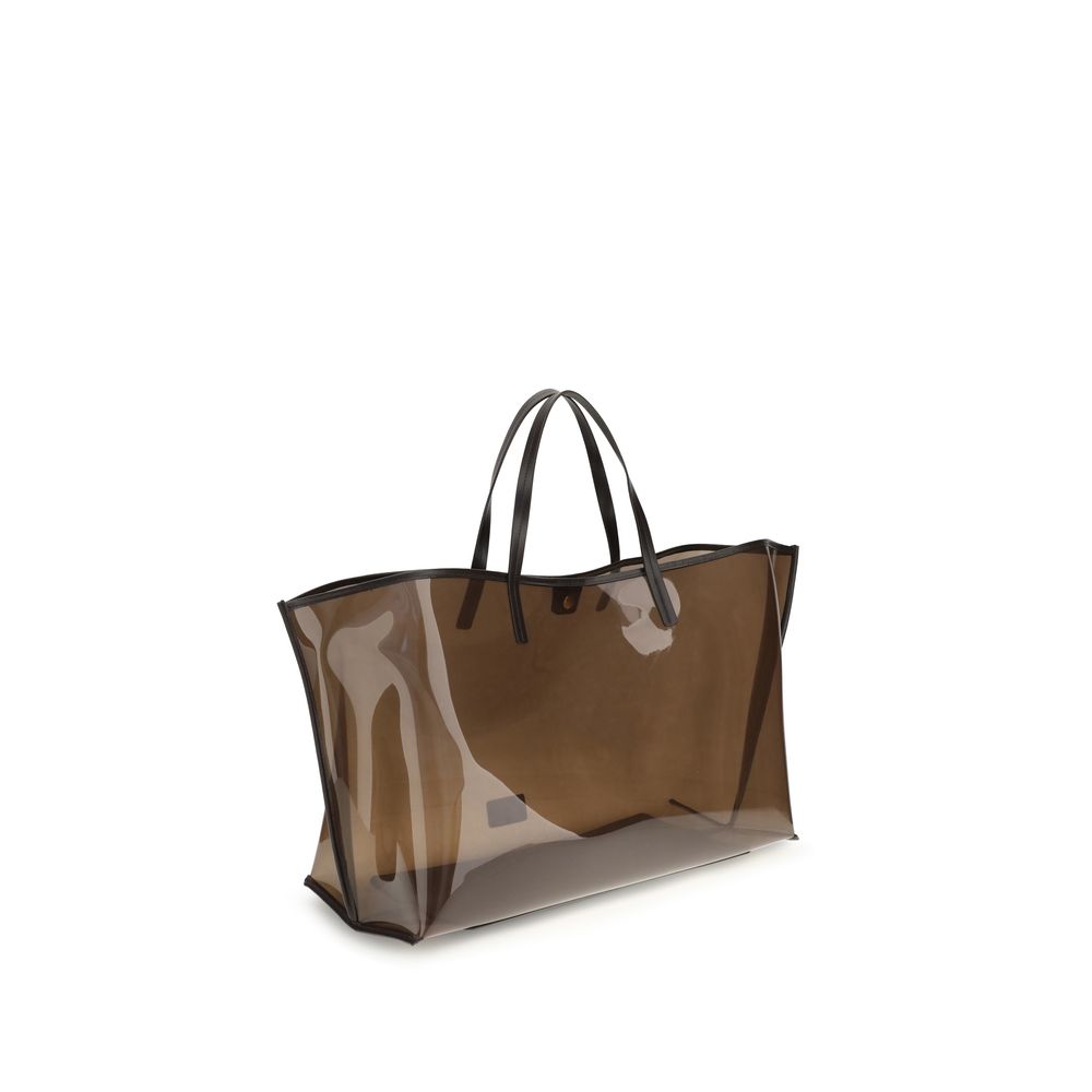 Staud Brown PVC Handbag - Exquisite Artisanal Luxury Tote