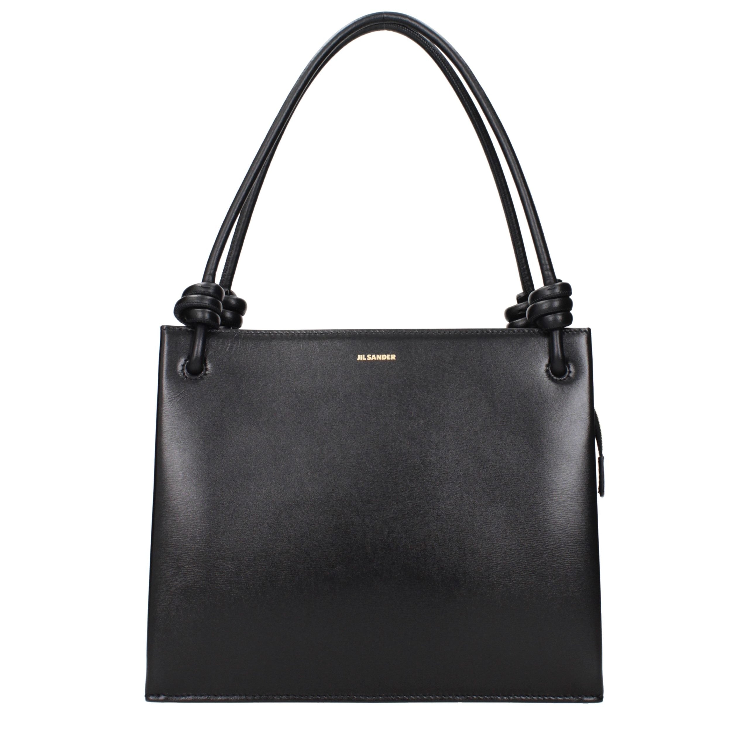 Jil Sander Black Leather Handbag