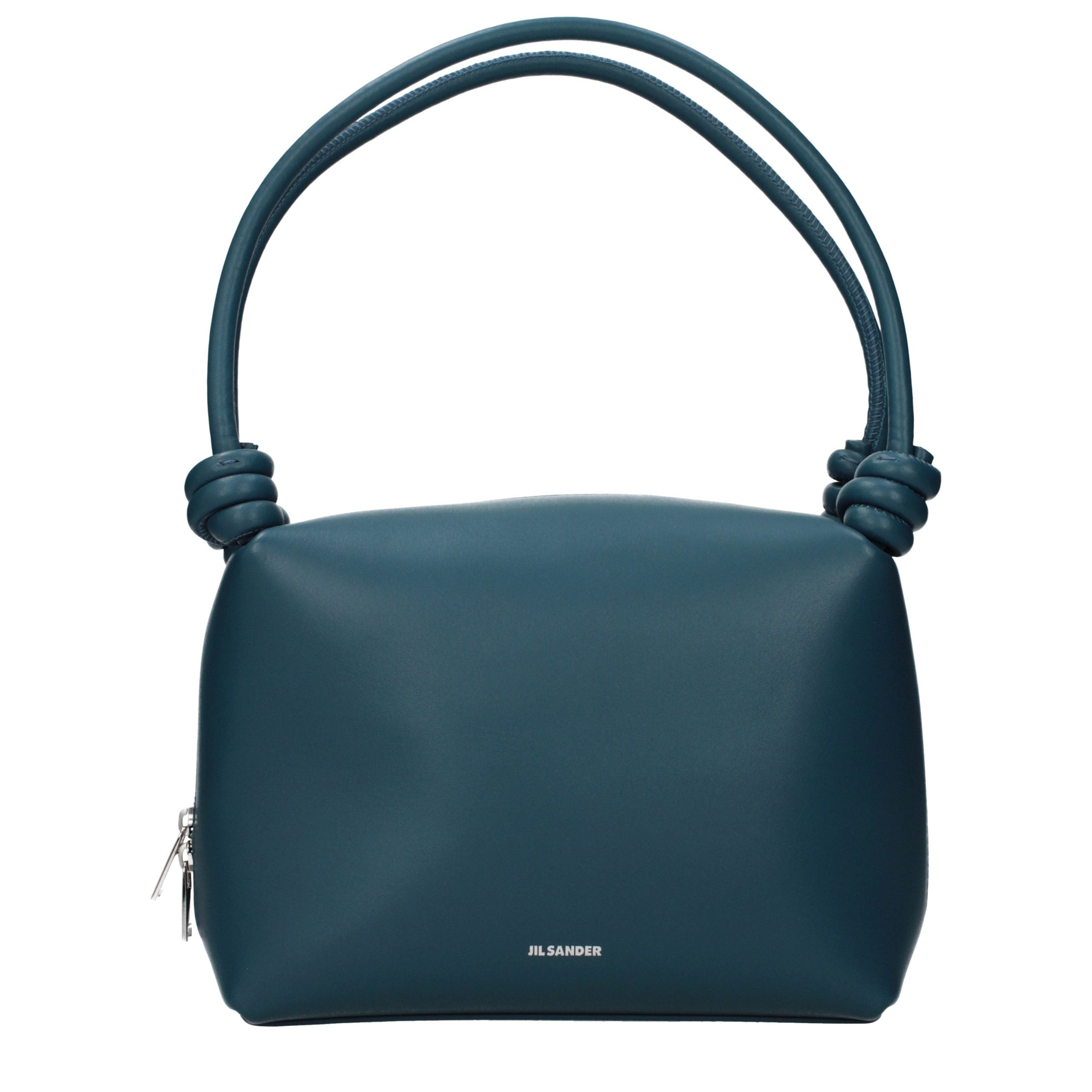 Jil Sander Blue Leather Handbag