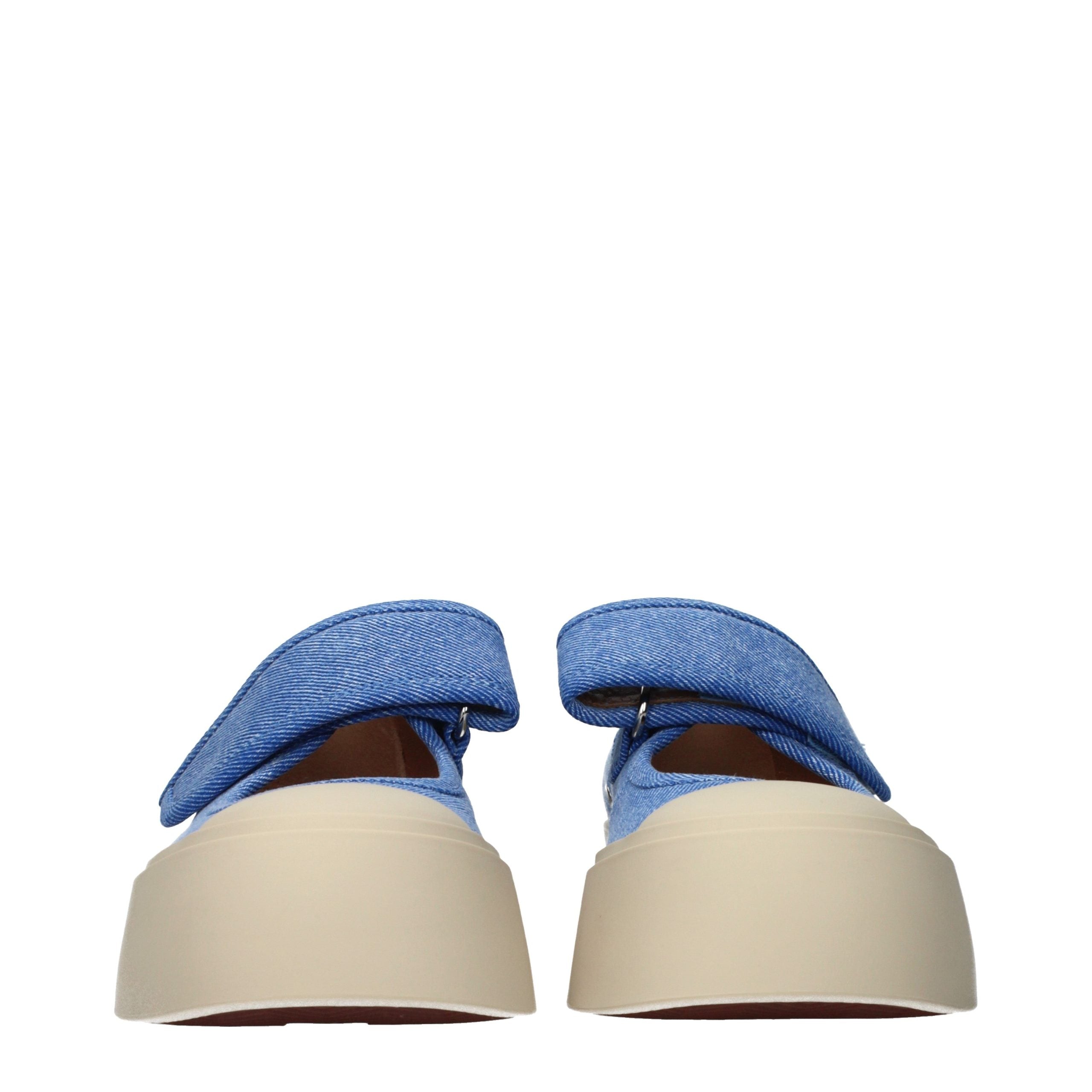 Indulge in the exquisite craftsmanship of Marni Blue Fabric Low Top Sneakers, where luxury meets everyday elegance, perfect for the discerning individual.