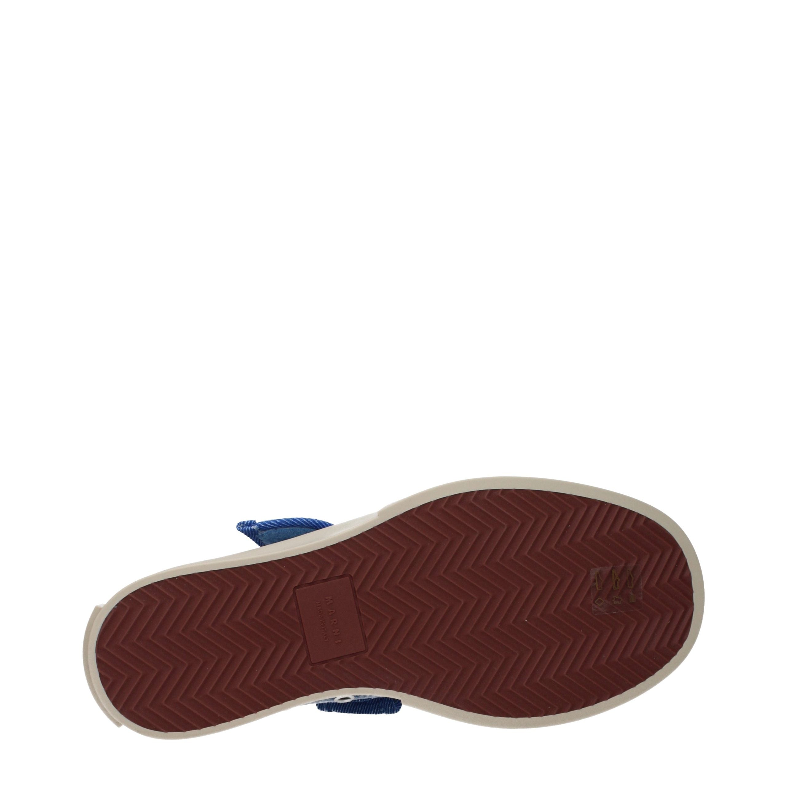 Indulge in the exquisite craftsmanship of Marni Blue Fabric Low Top Sneakers, where luxury meets everyday elegance, perfect for the discerning individual.