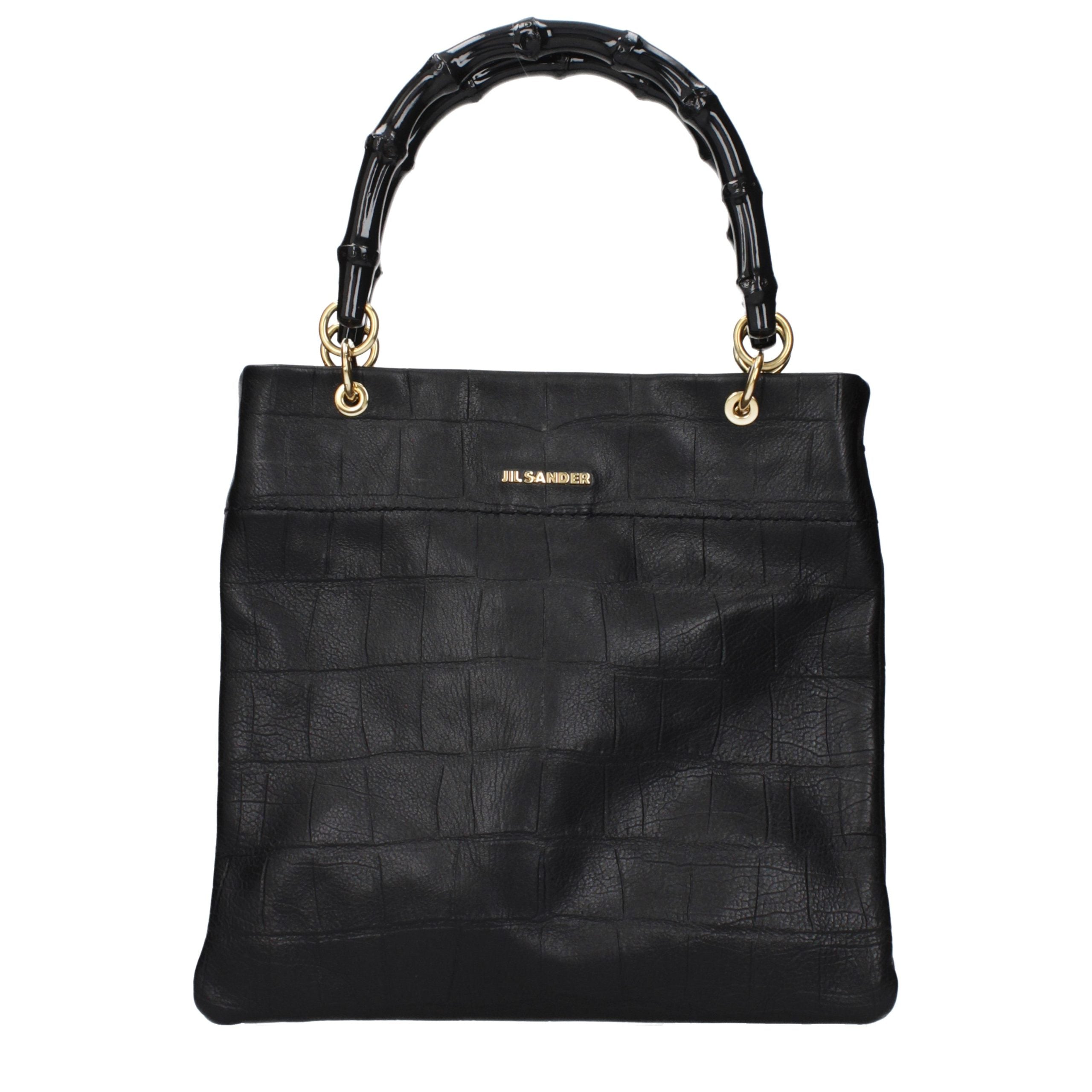 Jil Sander Black Leather Handbag