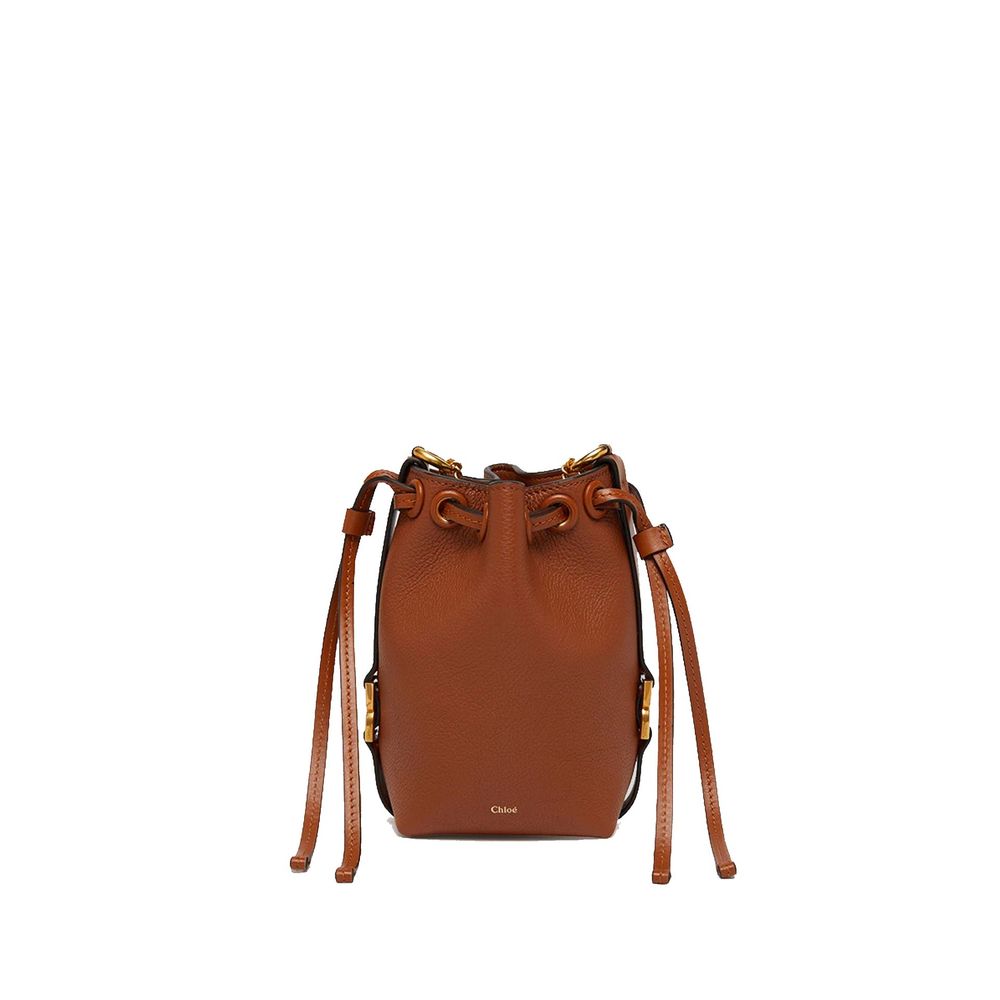 Chloé Brown Calfskin Bucket Bag – Handcrafted Luxury Elegance