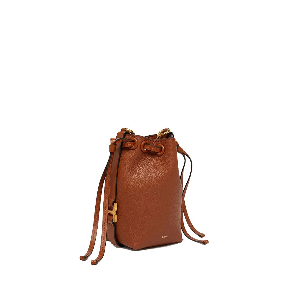 Chloé Brown Calfskin Bucket Bag – Handcrafted Luxury Elegance