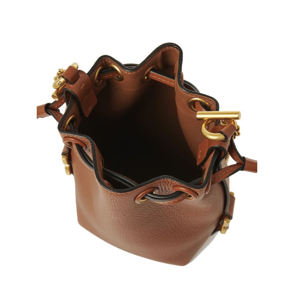 Chloé Brown Calfskin Bucket Bag – Handcrafted Luxury Elegance