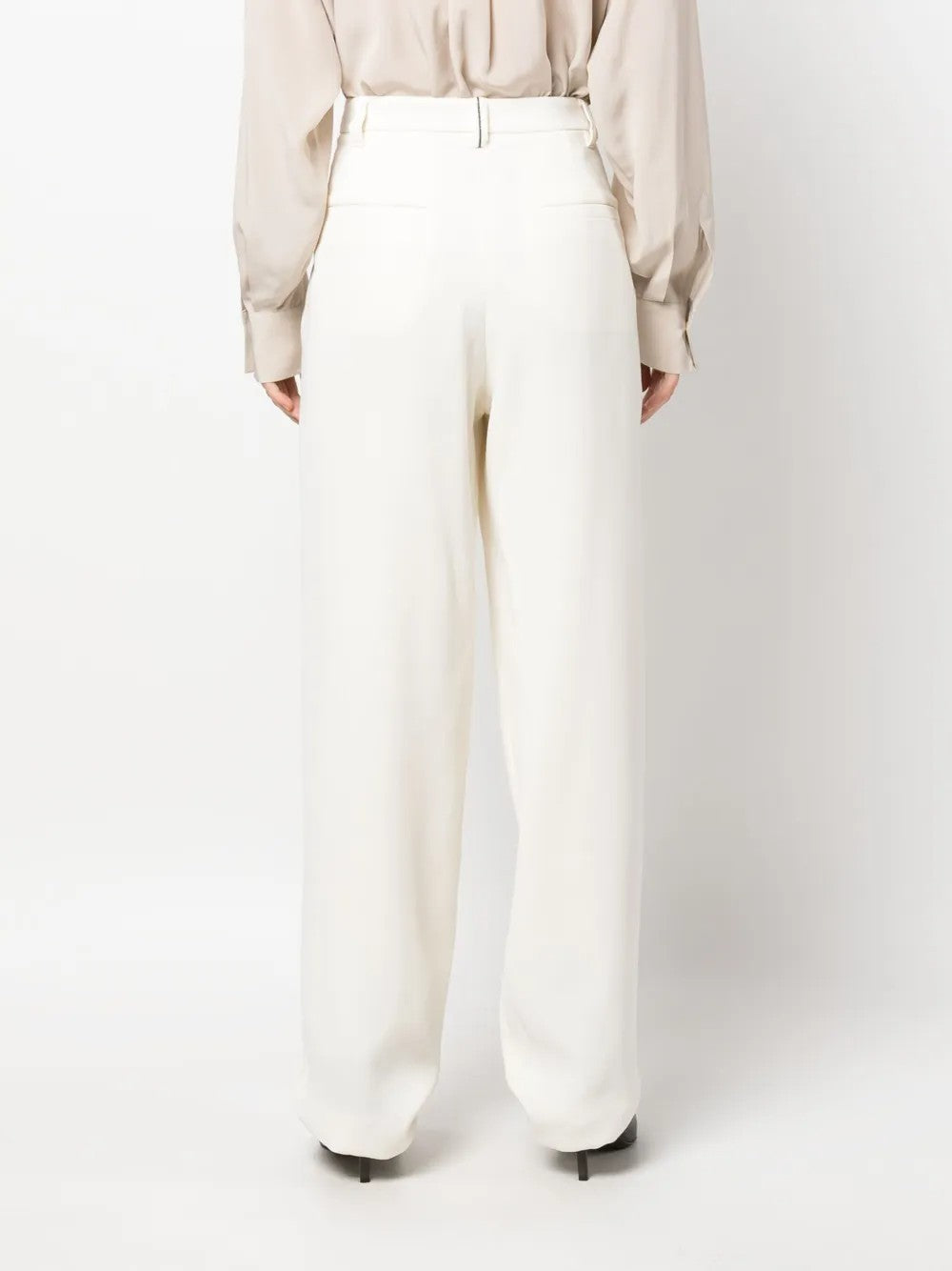 Brunello Cucinelli Natural Viscose Casual Pants