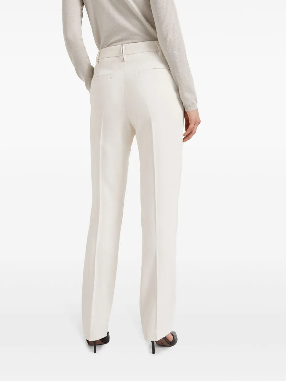 Brunello Cucinelli Beige Viscose Dress Pants