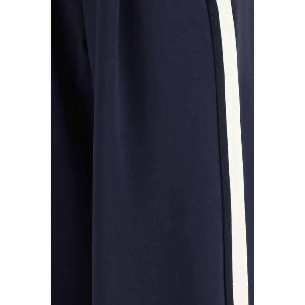 Max Mara Blue Cotton Casual Pants