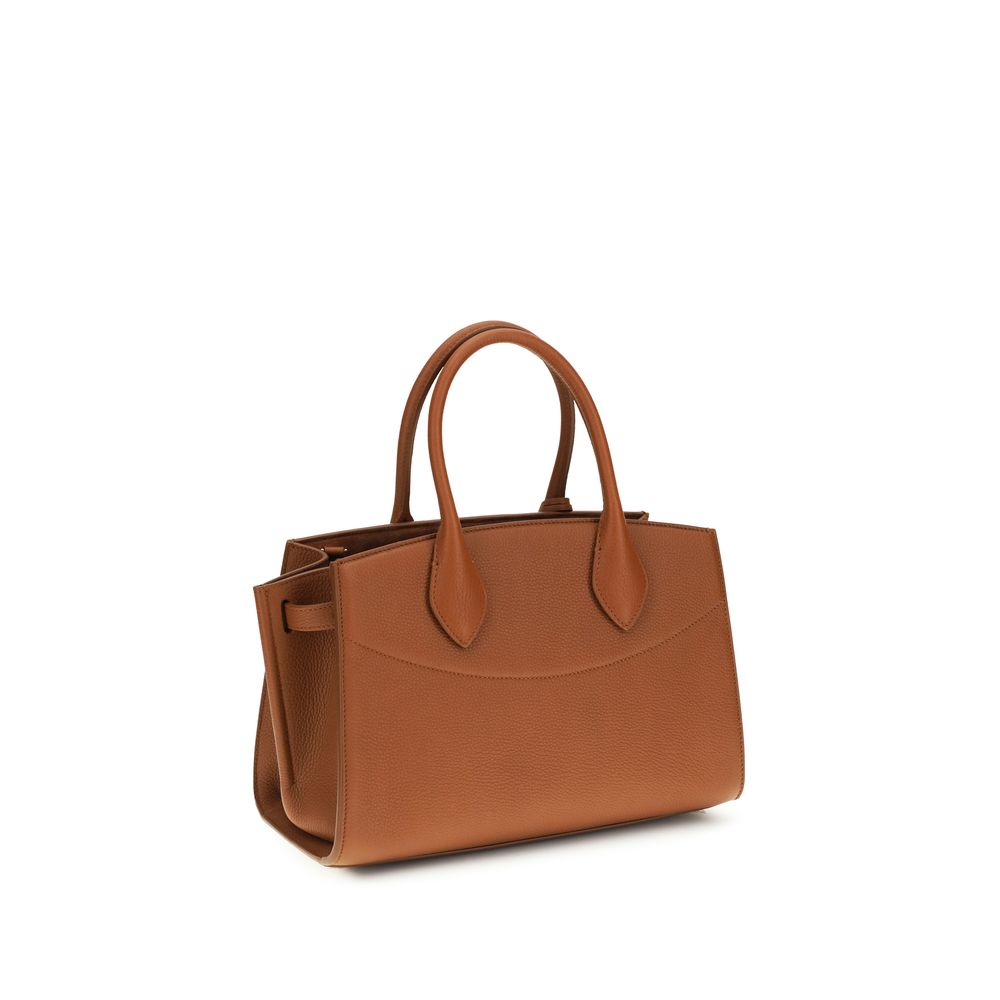 Discover the Ferragamo Brown Calf Leather Bos Taurus Shoulder Bag, a masterpiece of luxury and sophistication, perfect for elevating any ensemble with timeless elegance.