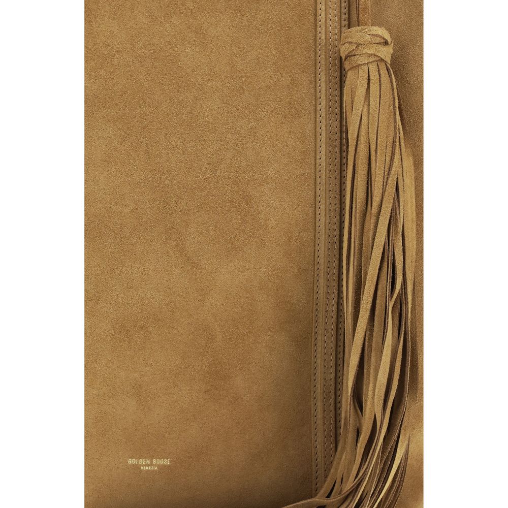 Golden Goose Beige Calf Leather Shoulder Bag - Artisanal Luxury