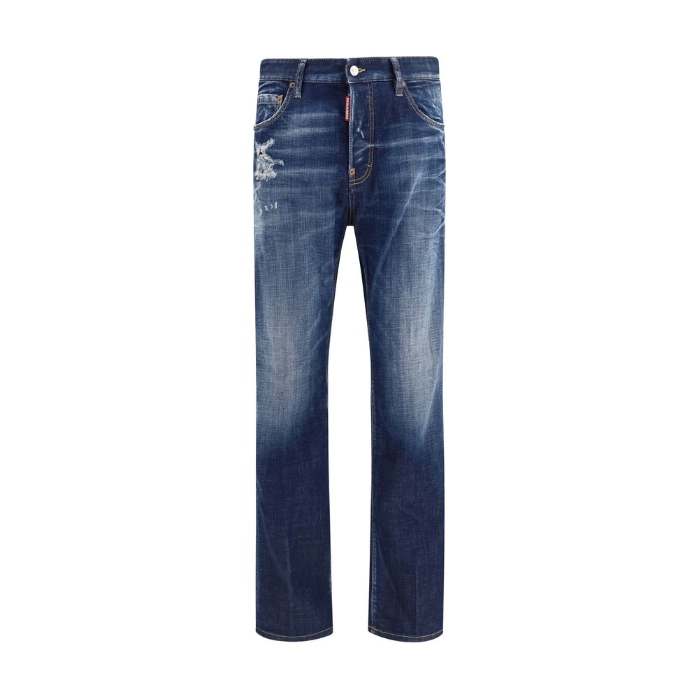 Dsquared² Blue Cotton Jeans Denim - Designer Ripped Couture