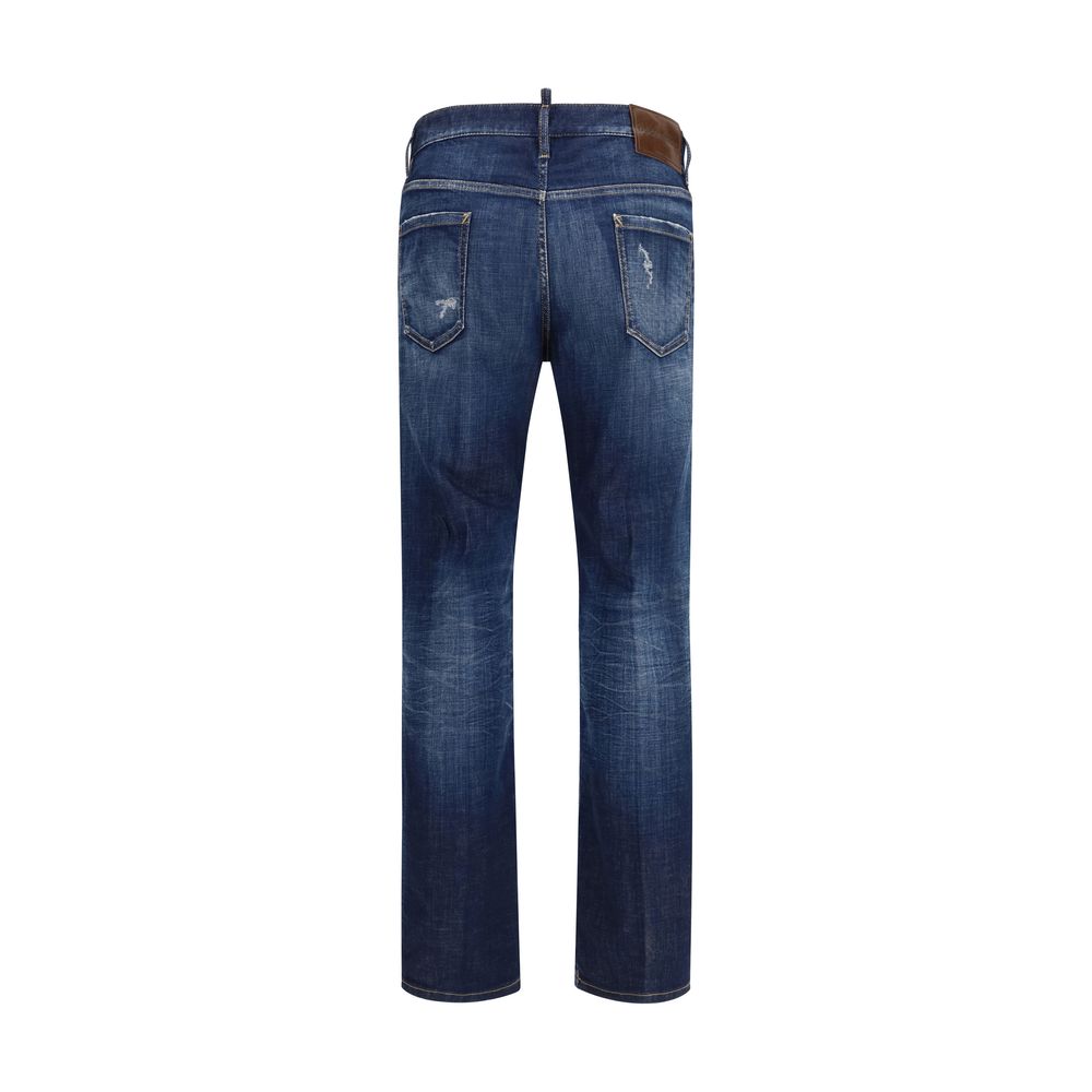 Dsquared² Blue Cotton Jeans Denim - Designer Ripped Couture