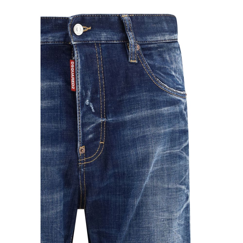 Dsquared² Blue Cotton Jeans Denim - Designer Ripped Couture